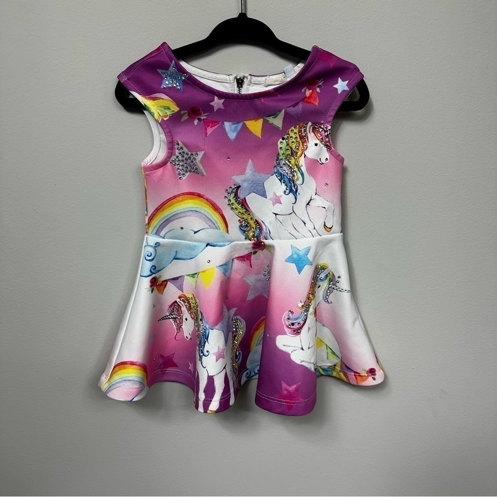 BABY Sara Pink Unicorn Dress in Size 12 months